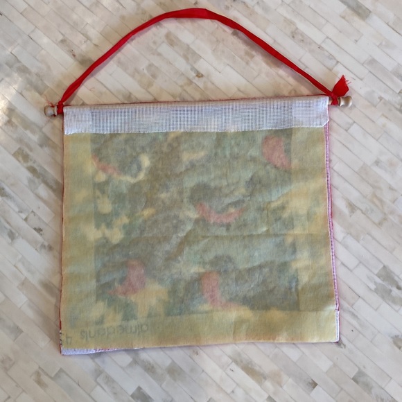 Vintage Scandinavian Hand Crafted Folk Fiber Art Birds on Tree Branches - Picture 4 of 4